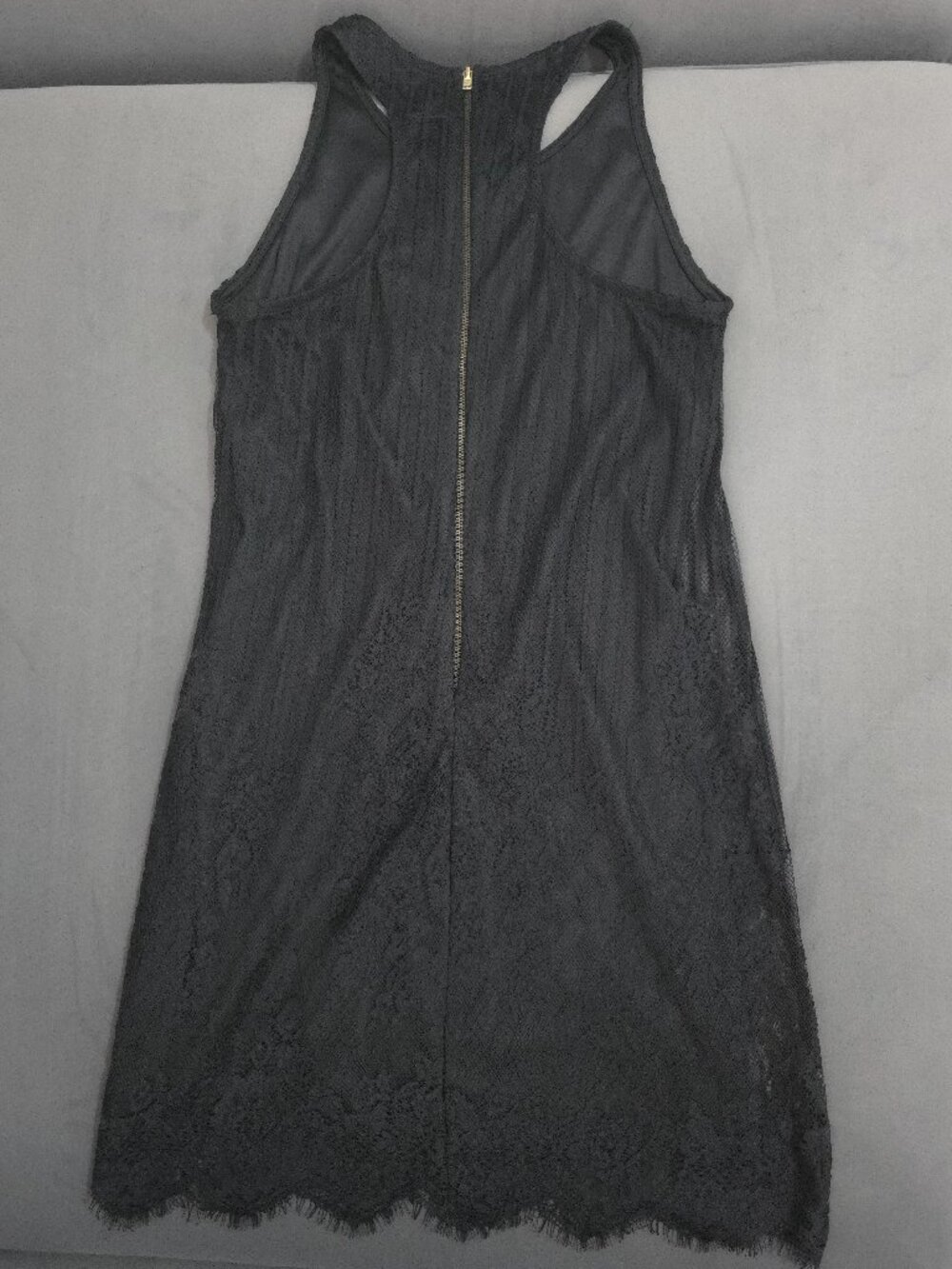 Black Lace Trim Mini Dress Size Small – Racerback Style - Picture 5 of 6